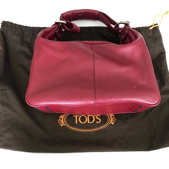Tod's Red Leather Shoulder Bag - Picture 3 of 8